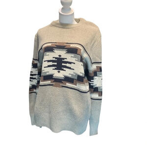 FOREVER 21 men's brown knit sweater men's size medium, pit to pit 22"